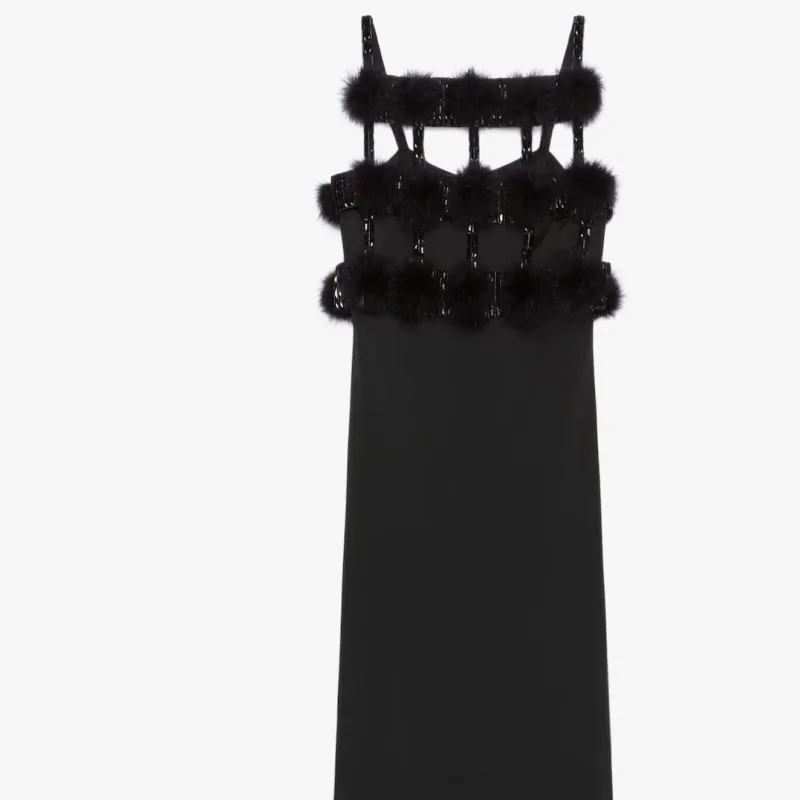 GIVENCHY FW24 Slip Dress Women's Black-5