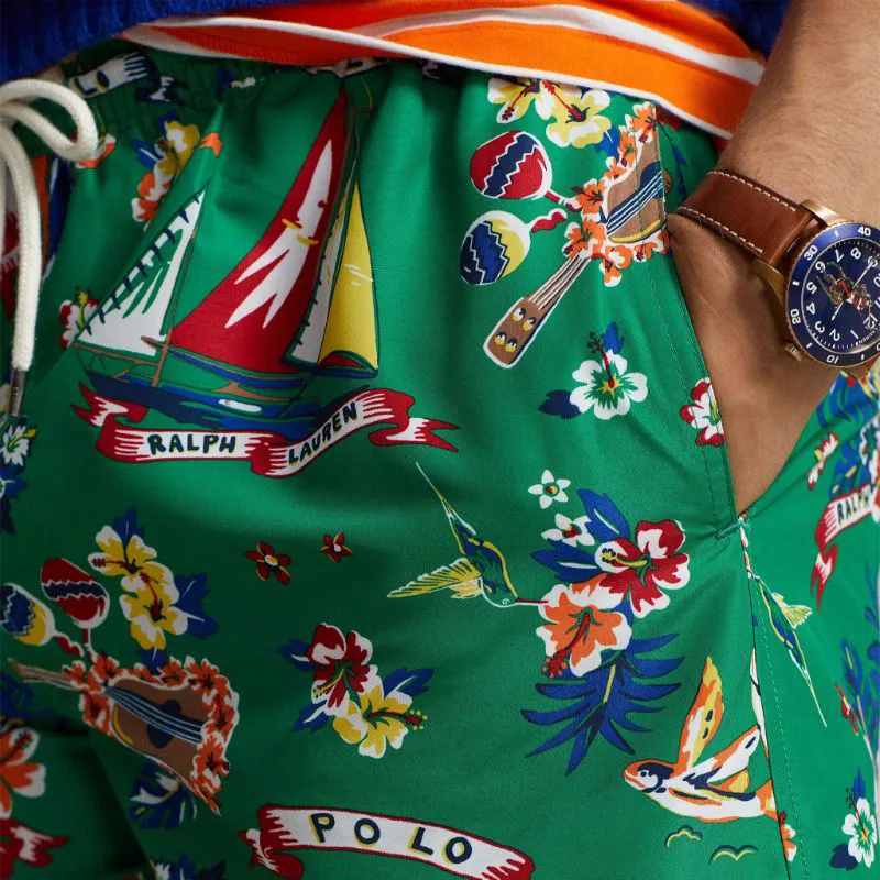 Polo Ralph Lauren Graphic Printed Drawstring Swim Shorts-4