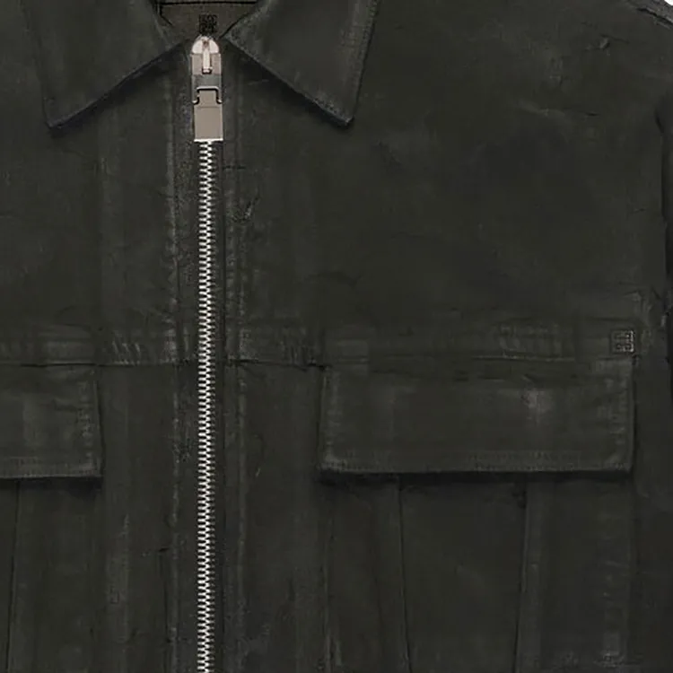 Givenchy Zip And 4G Rivet Denim Jacket-5