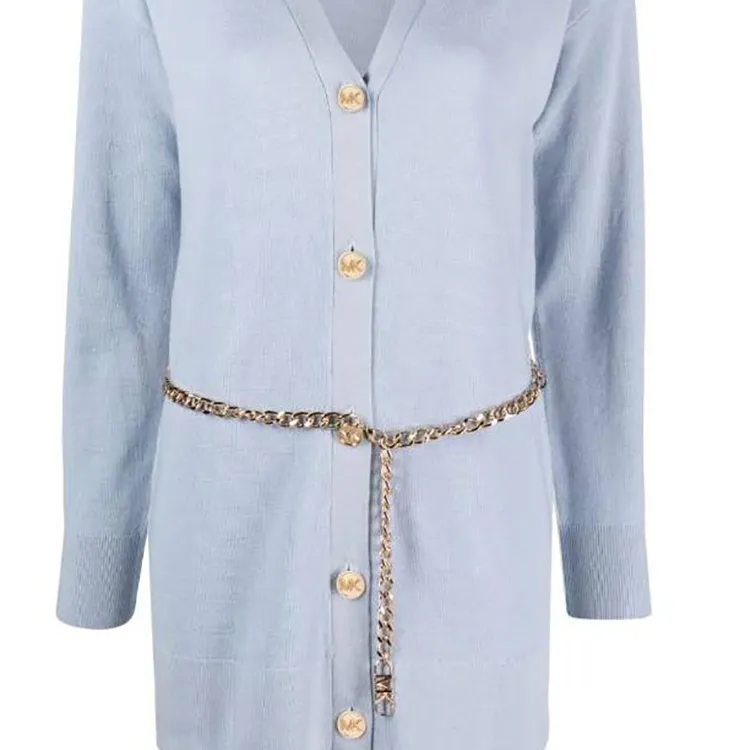 MICHAEL KORS Chain link Ribbed Cardigan-4
