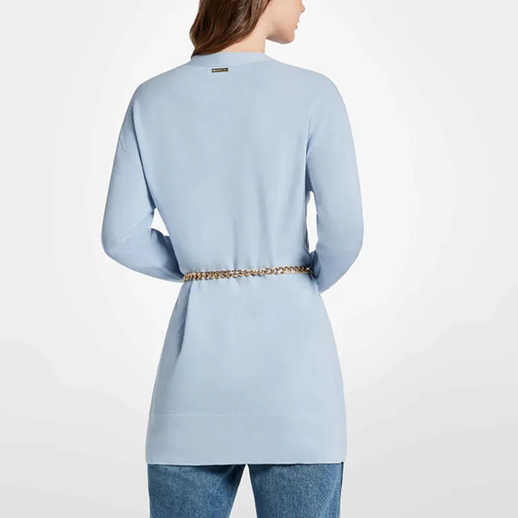 MICHAEL KORS Chain link Ribbed Cardigan-3