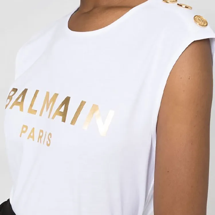 BALMAIN T Shirts Women's White-4