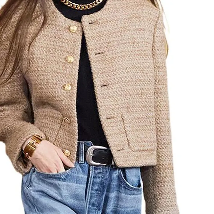 CELINE Chasseur Natural Knitted Natte Jacket Natural-3
