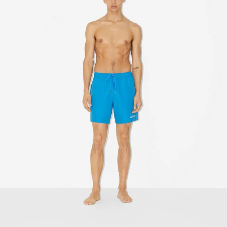 Burberry SS23 Casual Shorts Men's Vivid Blue Color 80655551-1