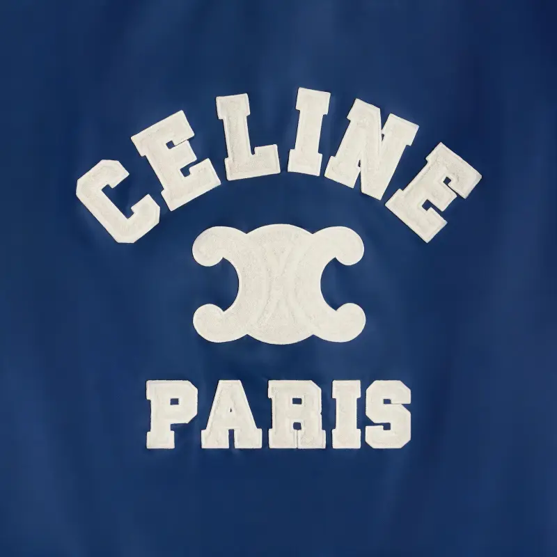 CELINE Paris Hooded Teddy Jacket In Nylon-5