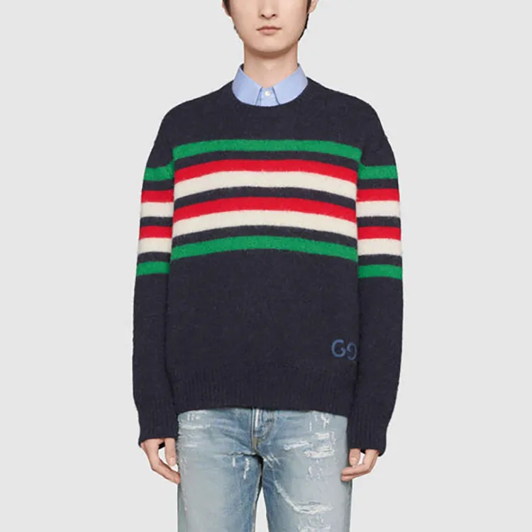 GUCCI GG detail Striped Jumper-2