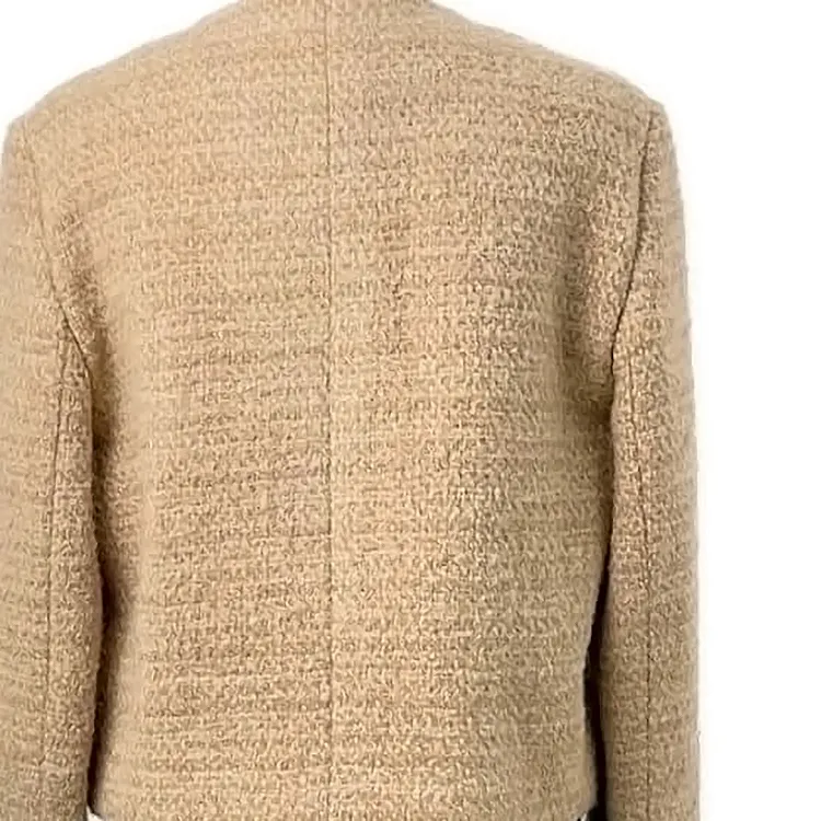 CELINE Chasseur Natural Knitted Natte Jacket Natural-4
