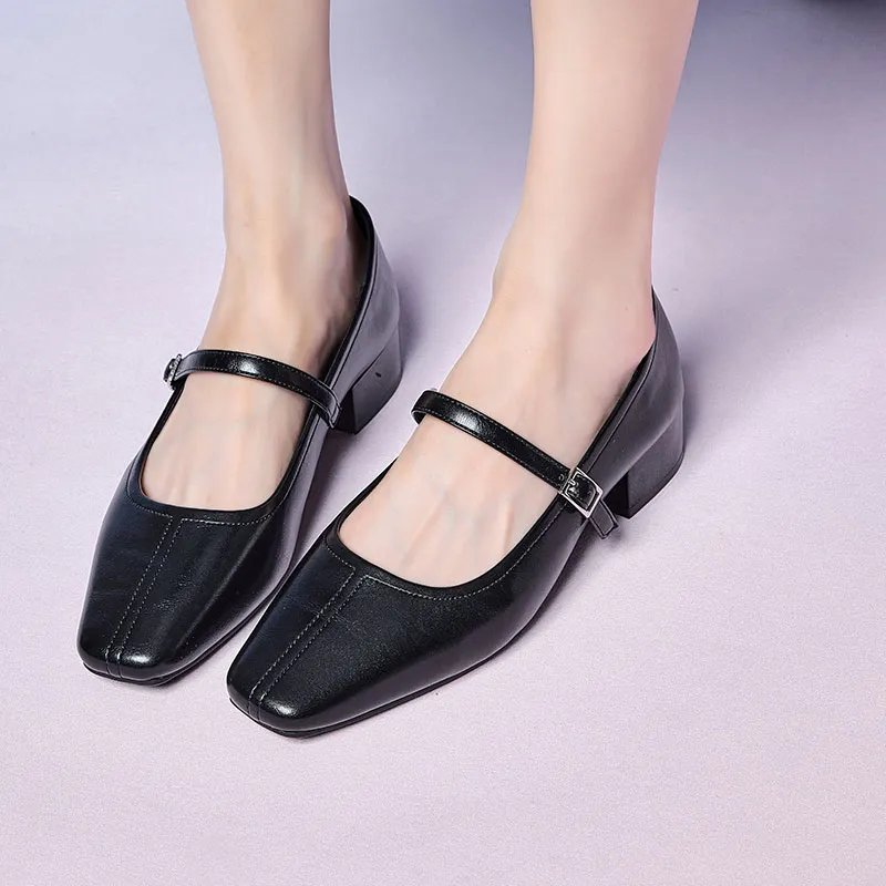HLA Block Heel High Heels 3cm Women's-14