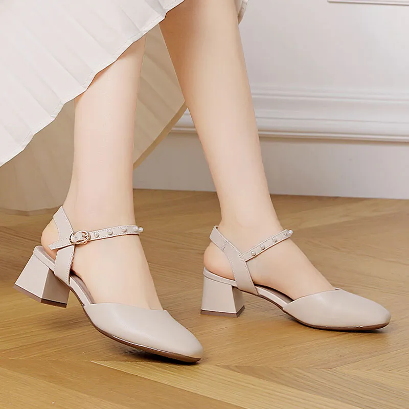 Spider King Block Heel High Heels 4cm Women's-6