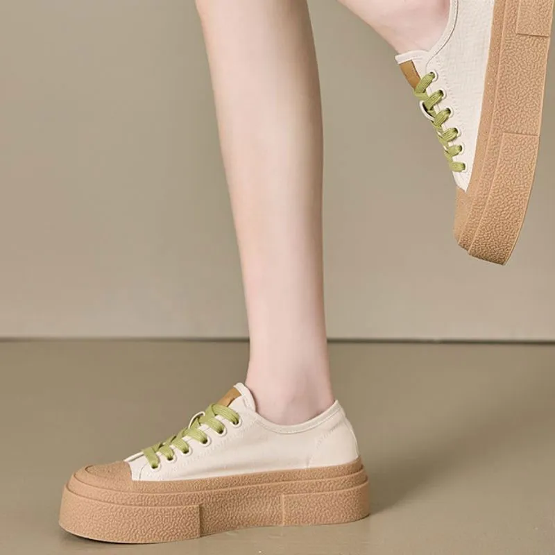 HLA Wear-Resistant Low-Top Skateboard Shoes 4.5cm Women's-3