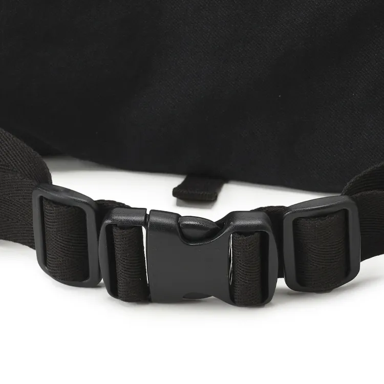 Yohji Yamamoto Linen One Shoulder Crossbody Fanny Pack Regular Men's Black-4