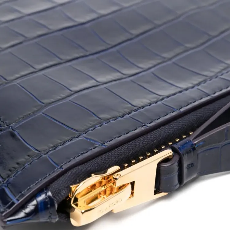 TOM FORD Buckley Leather Clutch Small Size Men's Royal Blue-2