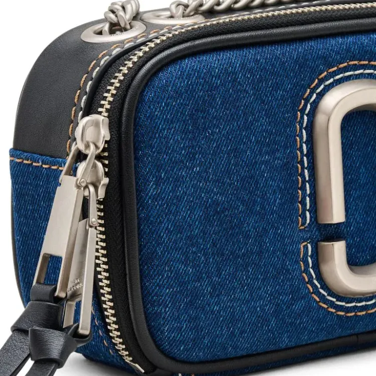 MARC JACOBS The Denim Chain Snapshot Crossbody Bag-4