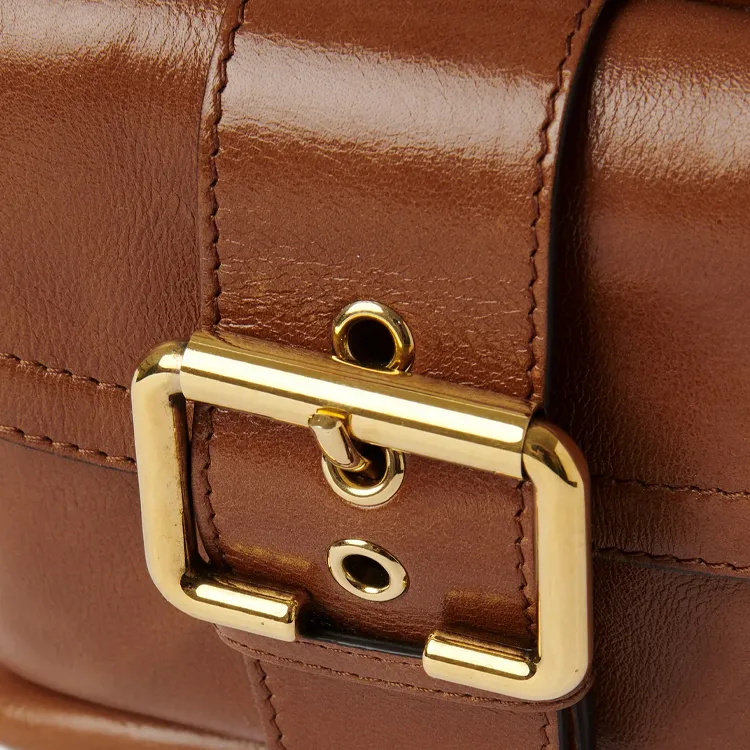 Chloe Cow Leather Bucket Bags Crossbody Bag Shoulder Bag Regular Women's Clay Brown-4