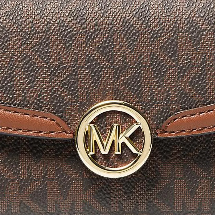 MICHAEL KORS Canvas Wallet Medium Size Women's Brown-2