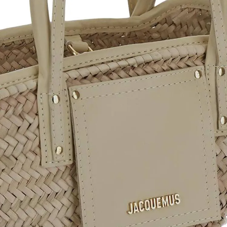 Jacquemus Palm Leaf Basket Bag, Shoulder Bag, Crossbody Bag, Handbag Mini Women's Beige-3