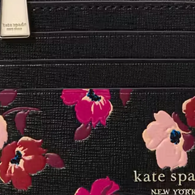 Kate Spade Leather Coin Purse Women's Black Multicolor-3