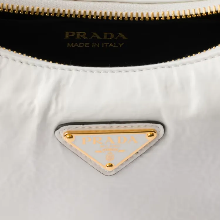 PRADA Patent Leather Handbag, Shoulder Bag Women's White-3