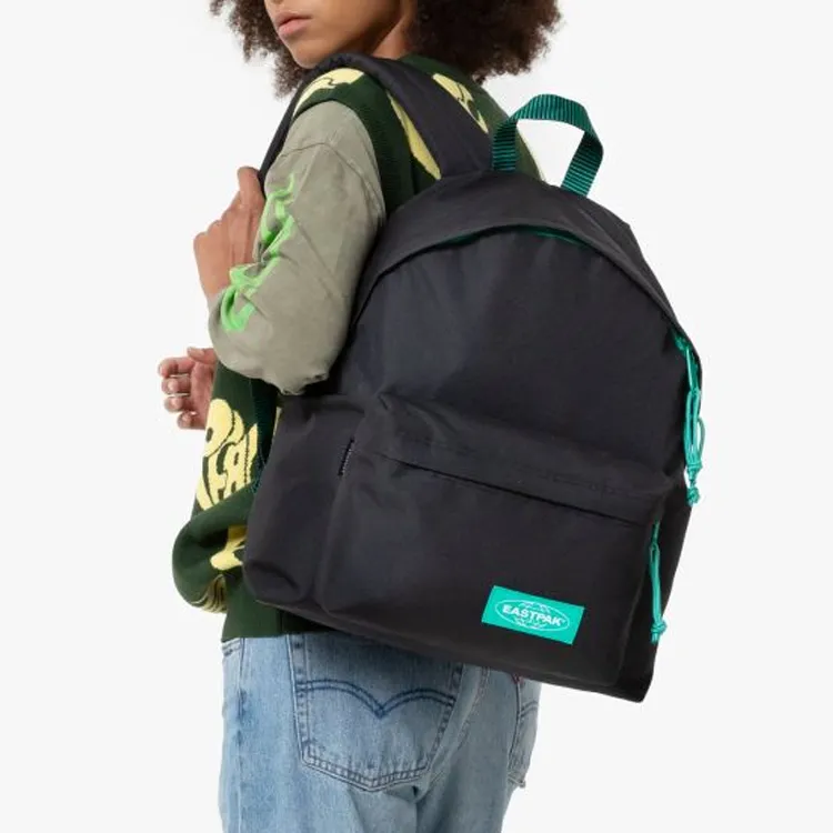 EASTPAK Polyester Backpack Medium Size Unisex Black Stripes-3