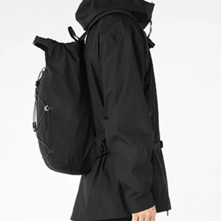 MUJI Polyester Backpack Regular Unisex Black-5