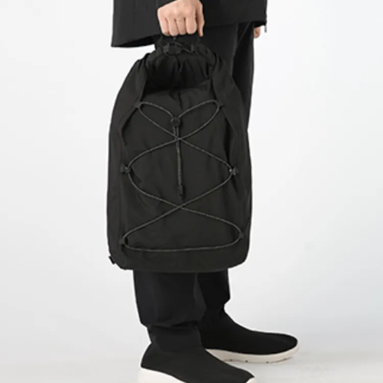 MUJI Polyester Backpack Regular Unisex Black-6