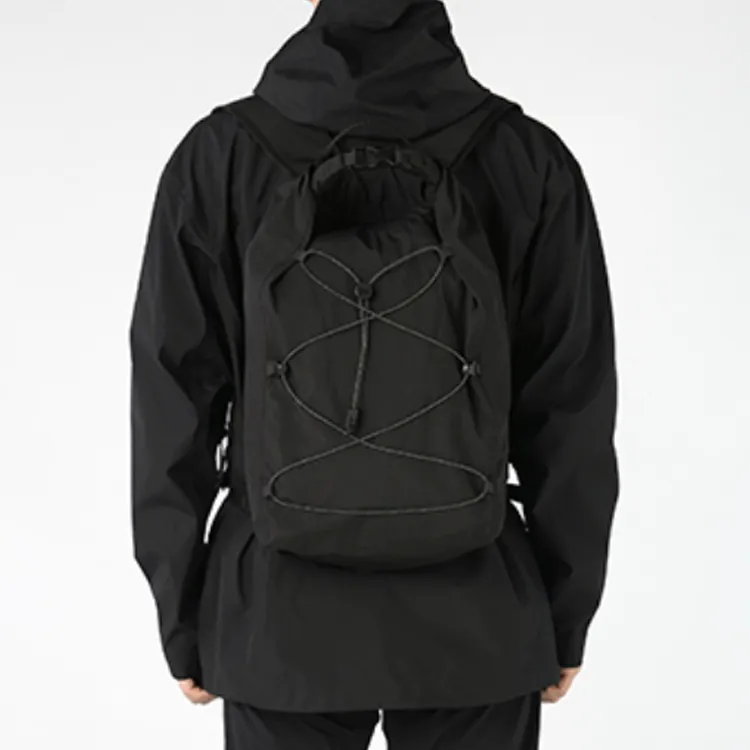 MUJI Polyester Backpack Regular Unisex Black-4