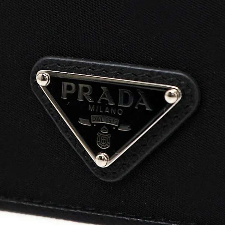 PRADA Nylon Card Holder Women's Black-3