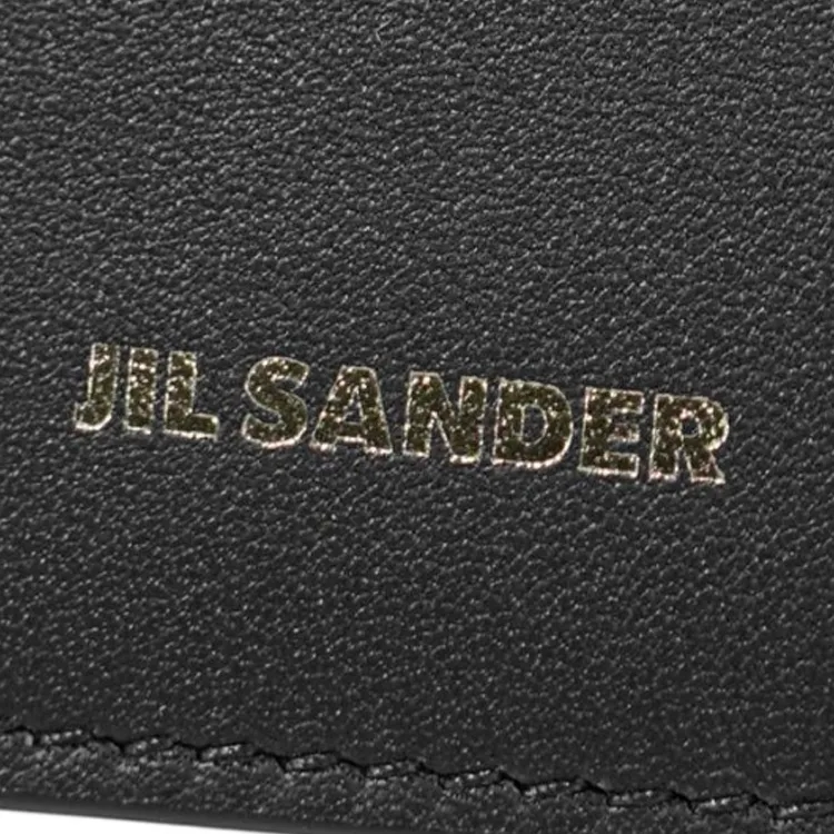 JIL SANDER Calfskin Wallet Unisex Black-7