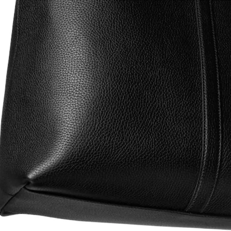 GUCCI Soft Grained Leather Tote Bag Shopping Bag Handbag Large Size Women's Black-6