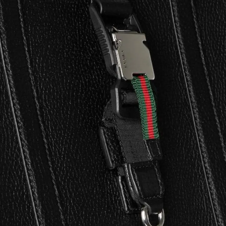 GUCCI Soft Grained Leather Tote Bag Shopping Bag Handbag Large Size Women's Black-5