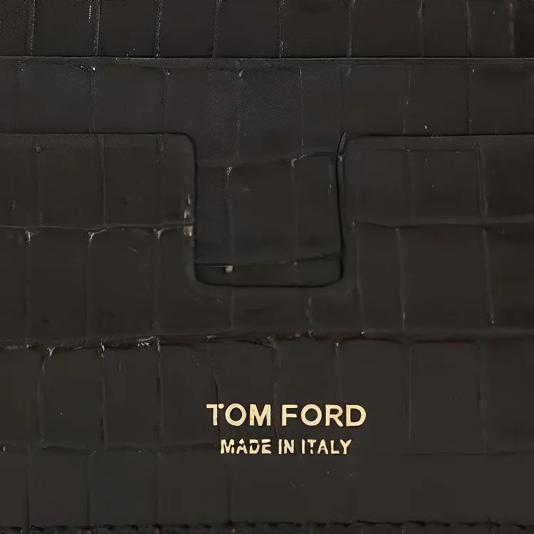 TOM FORD Cow Leather Card Holder Men's Brown-4
