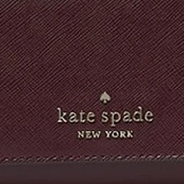 Kate Spade Staci Leather One Shoulder Crossbody Chain Bag Small Size Women's Deep Cherry Red-4