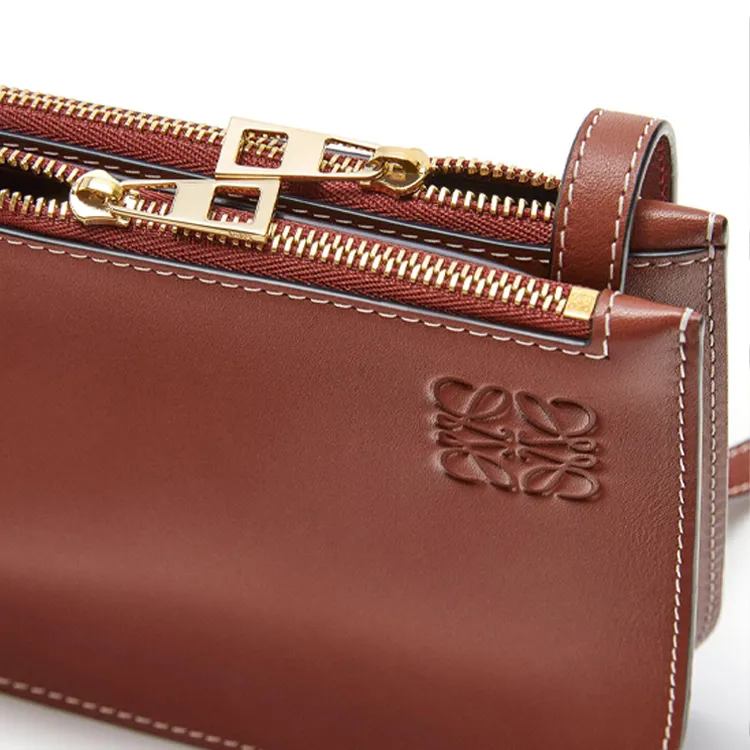 LOEWE Gate Pocket Cow Leather Shoulder Bag Crossbody Bag Women's Rusty Red-4