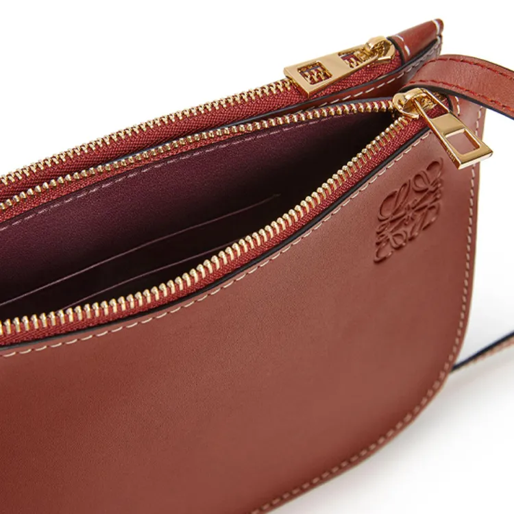 LOEWE Gate Pocket Cow Leather Shoulder Bag Crossbody Bag Women's Rusty Red-3