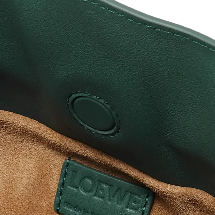 LOEWE Flamenco Nappa Cow Leather One Shoulder Crossbody Clutches Mini Women's Vanilla Grass Green-5