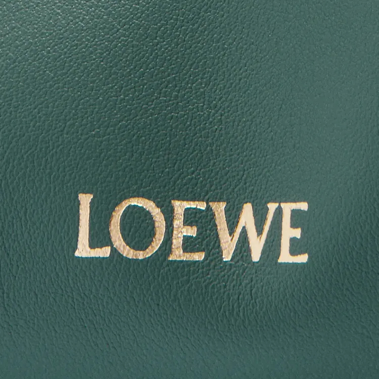 LOEWE Flamenco Nappa Cow Leather One Shoulder Crossbody Clutches Mini Women's Vanilla Grass Green-6