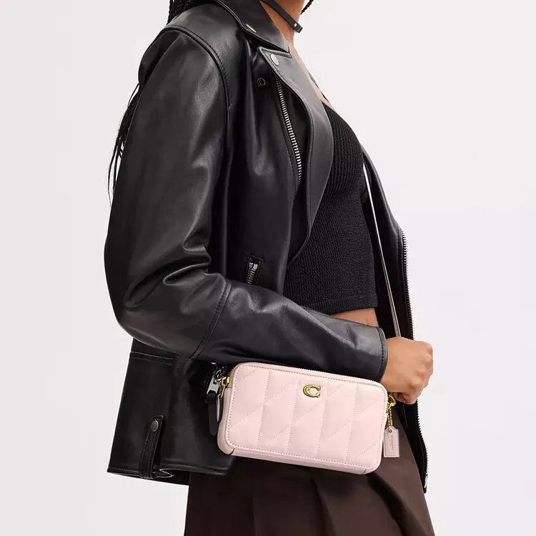 COACH Kira Nappa Leather Shoulder Bag Crossbody Bag Small Size Women's Blush Pink-3