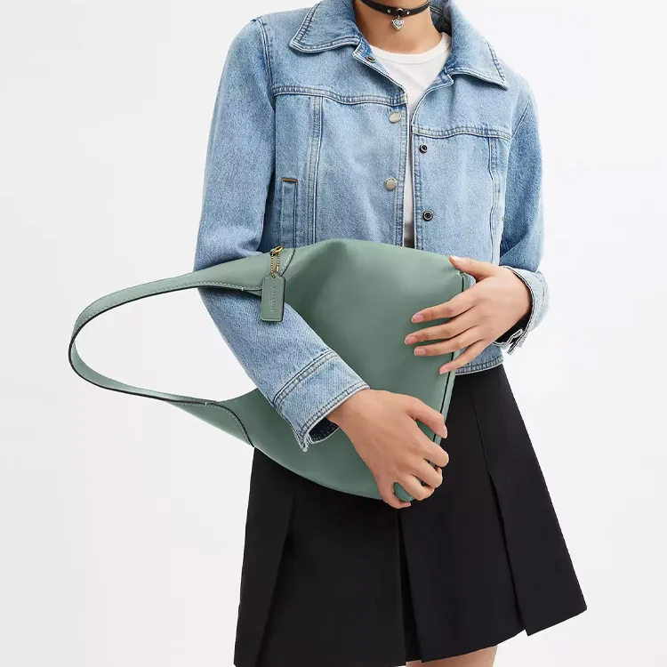COACH Brooklyn Grain Leather Handbag, Shoulder Bag Tubas Women's Sage-4
