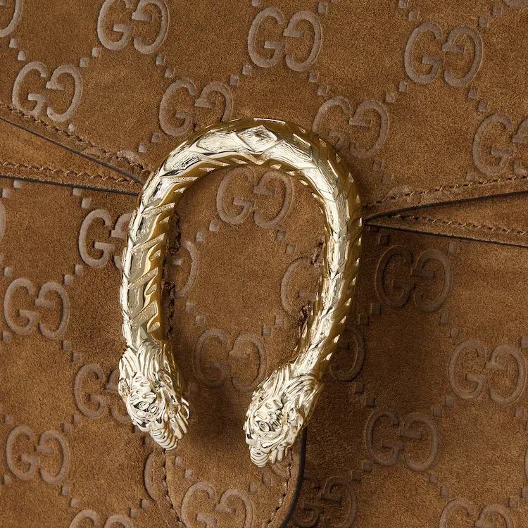 GUCCI Dionysus Suede Crossbody Bag, Shoulder Bag Tubas Women's Light Brown-5