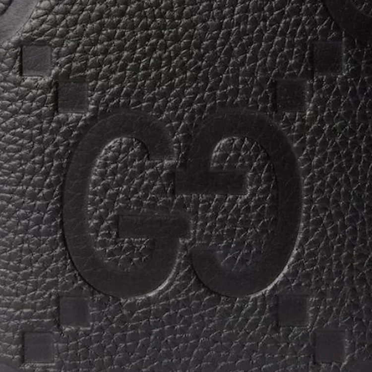 GUCCI Grained Leather Wallet Large Size Men's Black-5