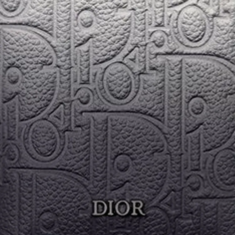 DIOR Cow Leather Card Holder Card Holder Unisex Gray & Black Gradient-4