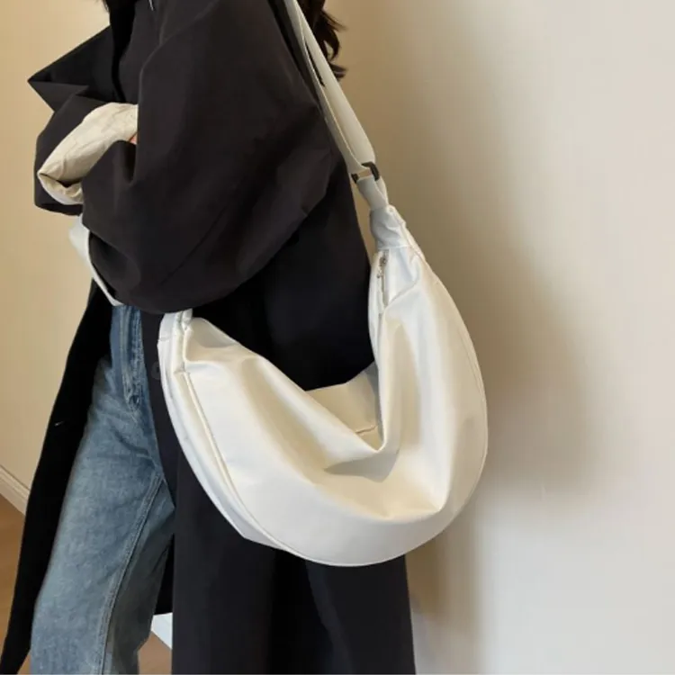 GOX Nylon Crossbody Bag, Shoulder Bag Regular Women's White/Black/Orange Red/Khaki-1