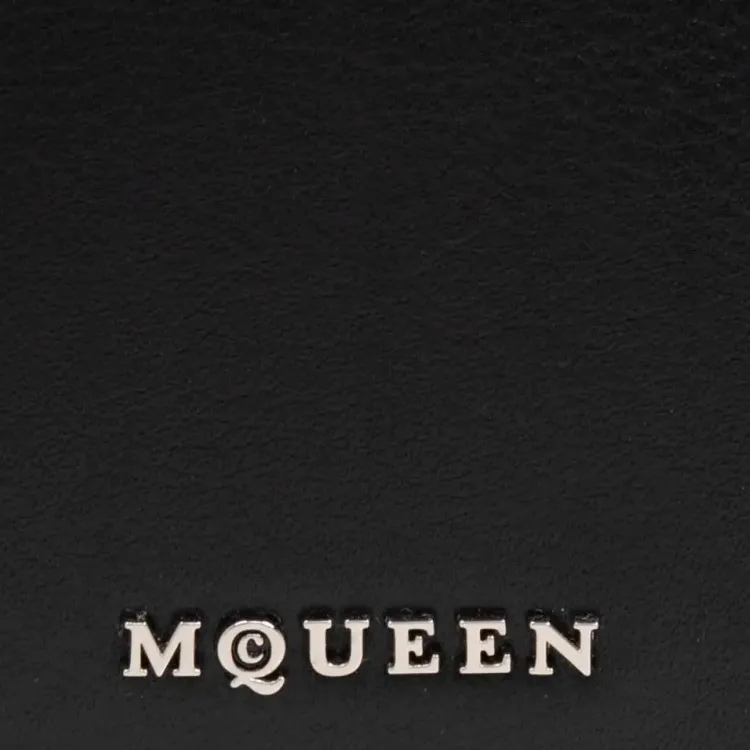 Alexander McQueen Calfskin Wallet Regular Men's Black-4