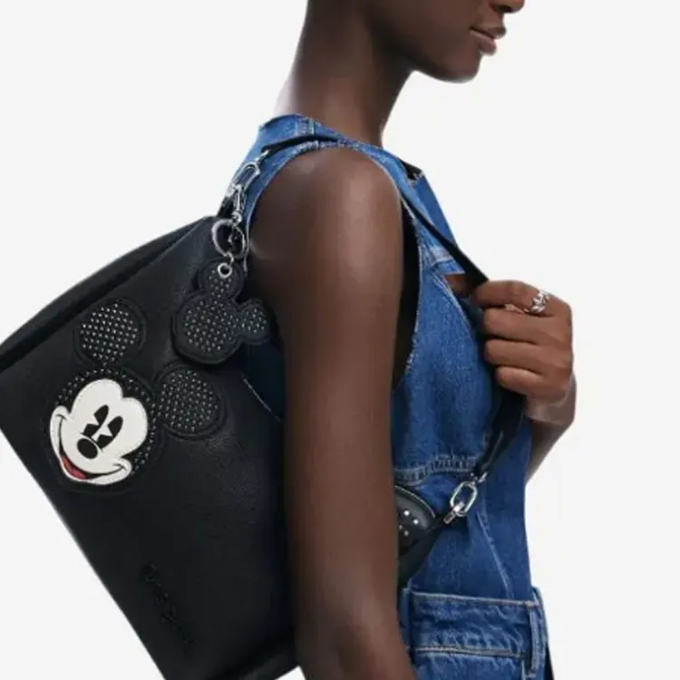 Desigual Polyurethane Shoulder Bag, Crossbody Bag, Handbag Regular Women's Black-3