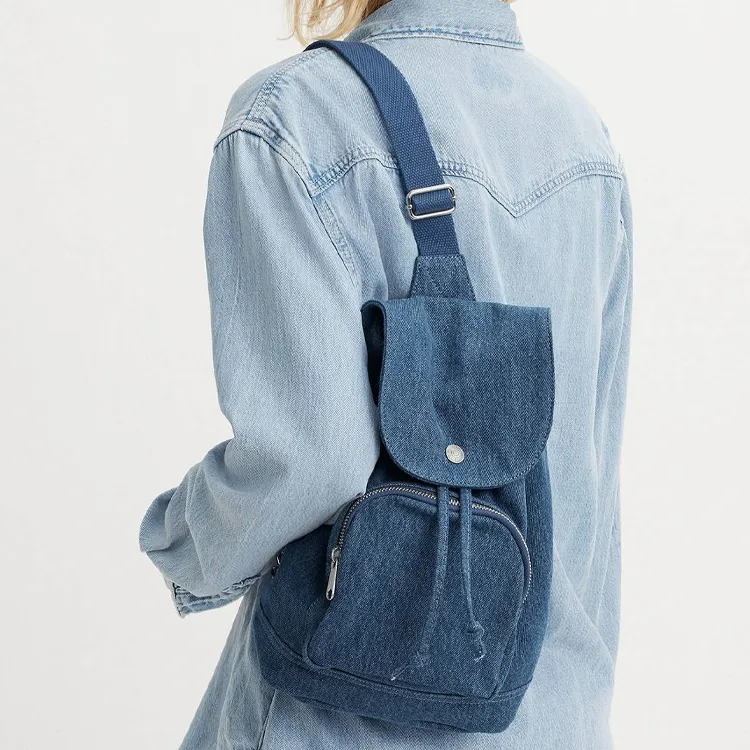 Levi's Cotton Shoulder Bag Regular Women's Light Blue-3