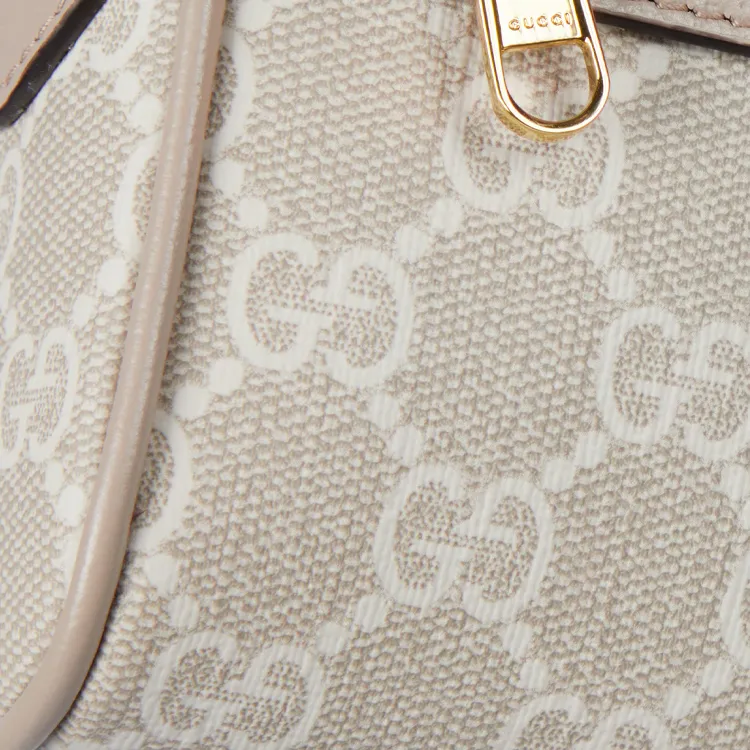 GUCCI GG Supreme Canvas Shoulder Bag Mini Women's Beige & White-6