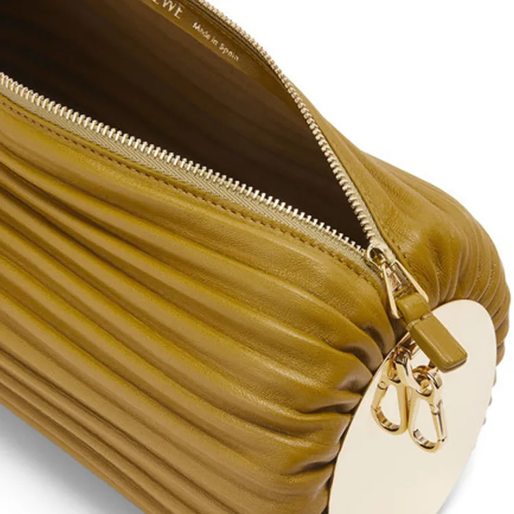 LOEWE Bracelet Napa Calf Leather Clutches Shoulder Bags Women's Ochre-3