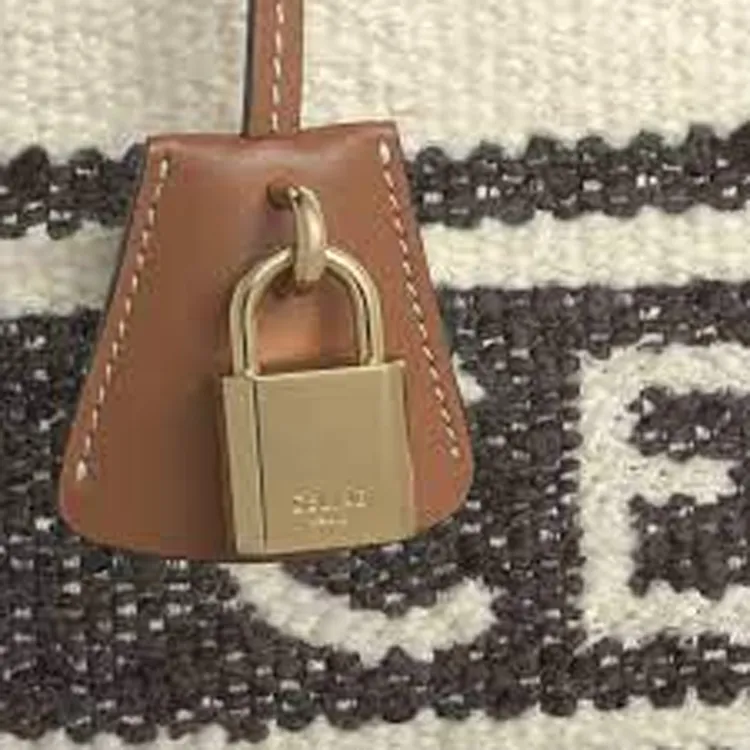CELINE Cabas Cow Leather Handbag Shoulder Bag Tote Regular Women's Candy Color Beige-4