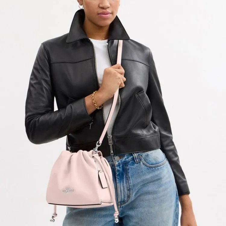 COACH Faye Cow Leather Crossbody Bag Shoulder Bag Small Size Women's Light Pink Red-3
