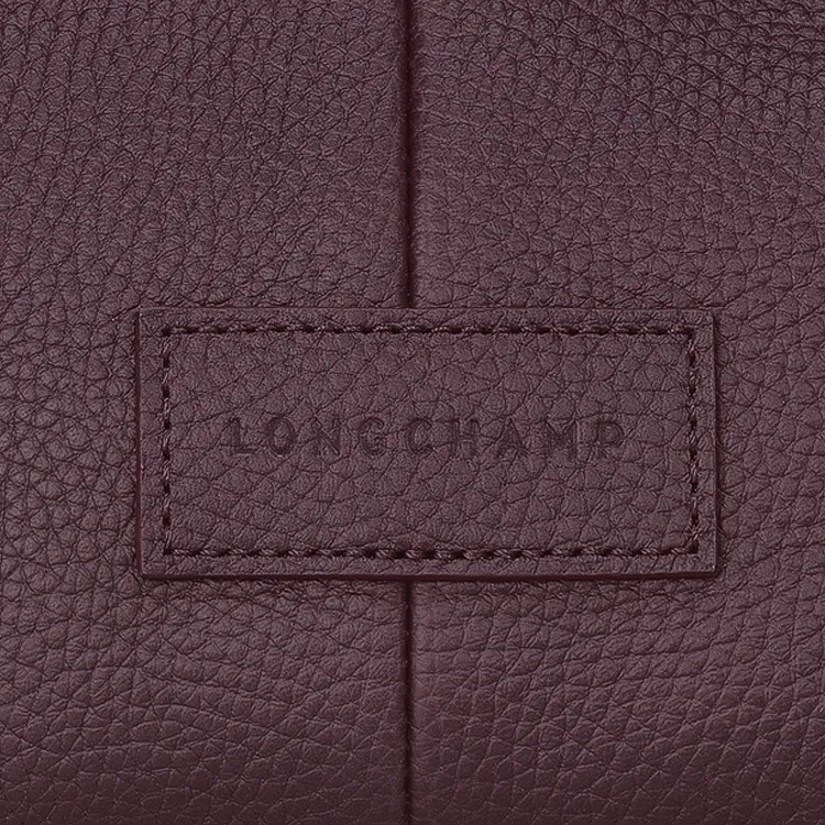 LONGCHAMP Grained Calfskin Shoulder Bag Crossbody Bag Handbag Extra Small Women's Dark Purple-2